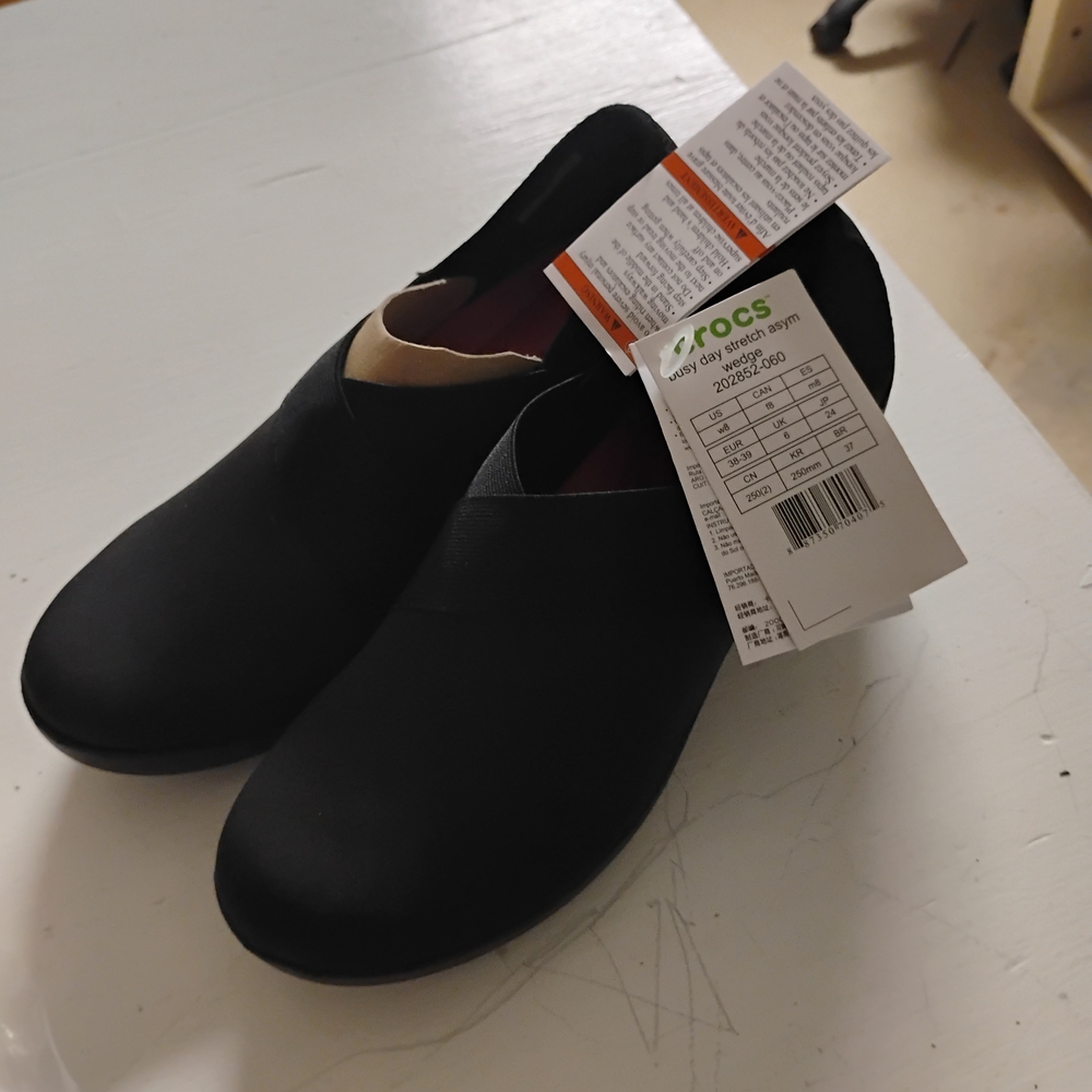 CROCS Women's Black Wedge Shoes